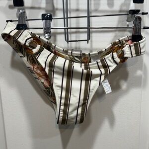 Abercrombie & Fitch Striped Floral Cheekini Swim Bottoms